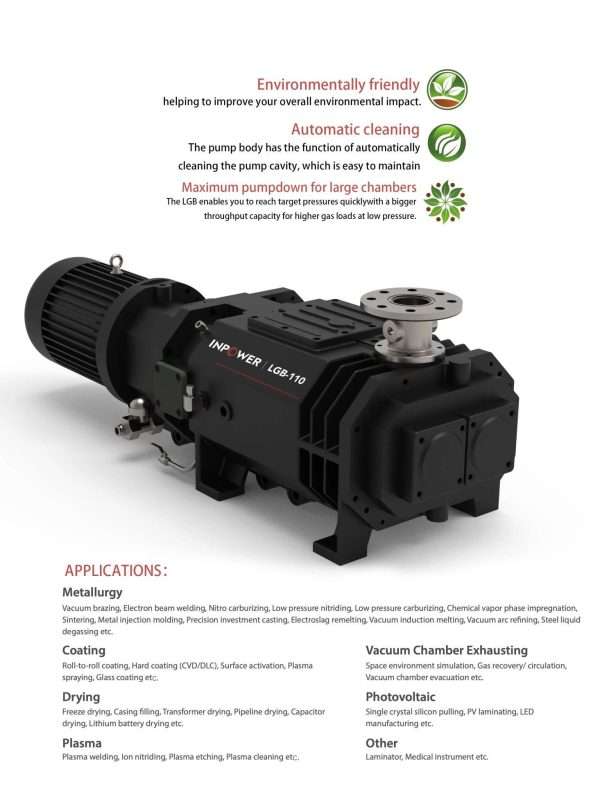 LGB Dry Screw Vacuum Pump specs